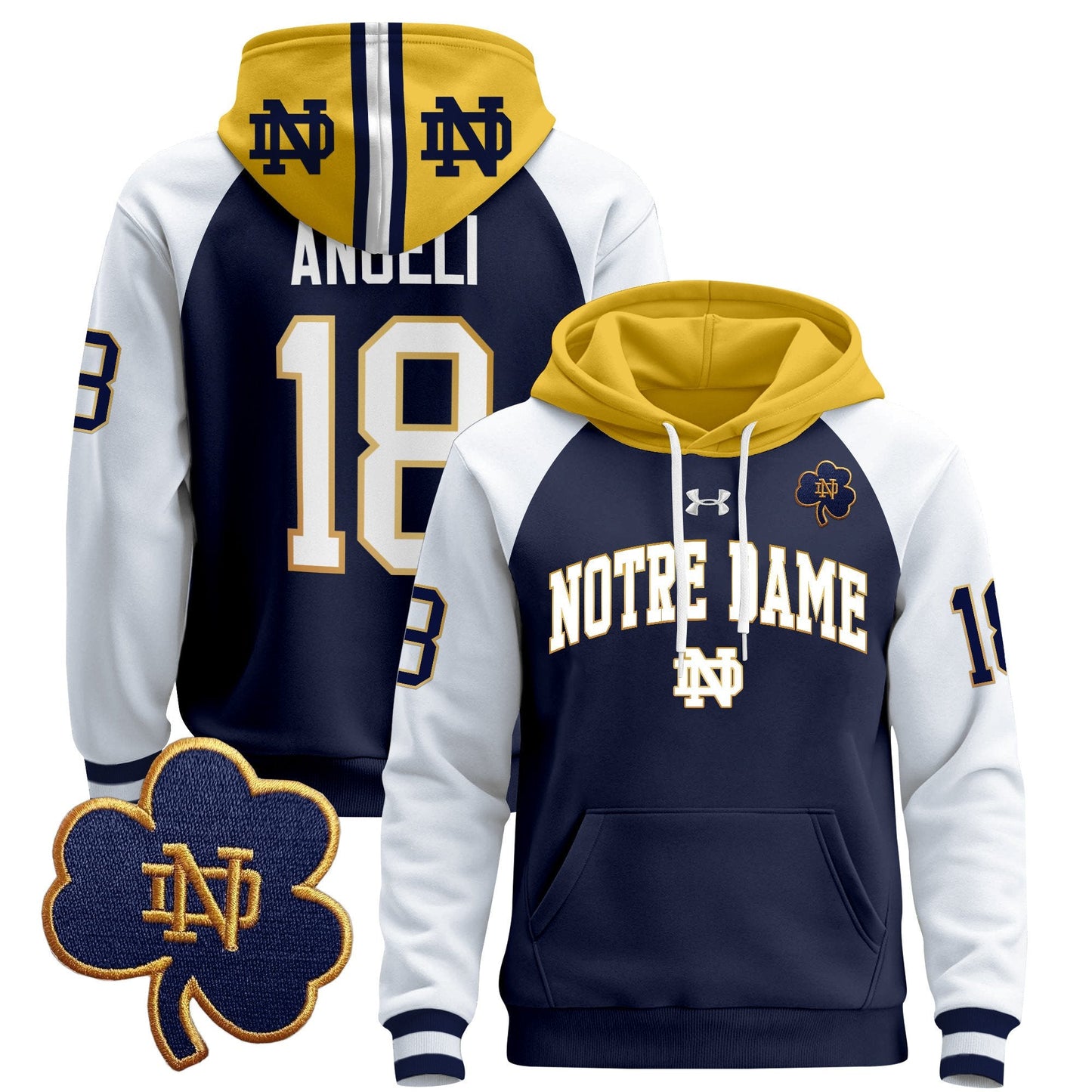 Notre Dame Fighting Irish 2024 Pullover Hoodie V2