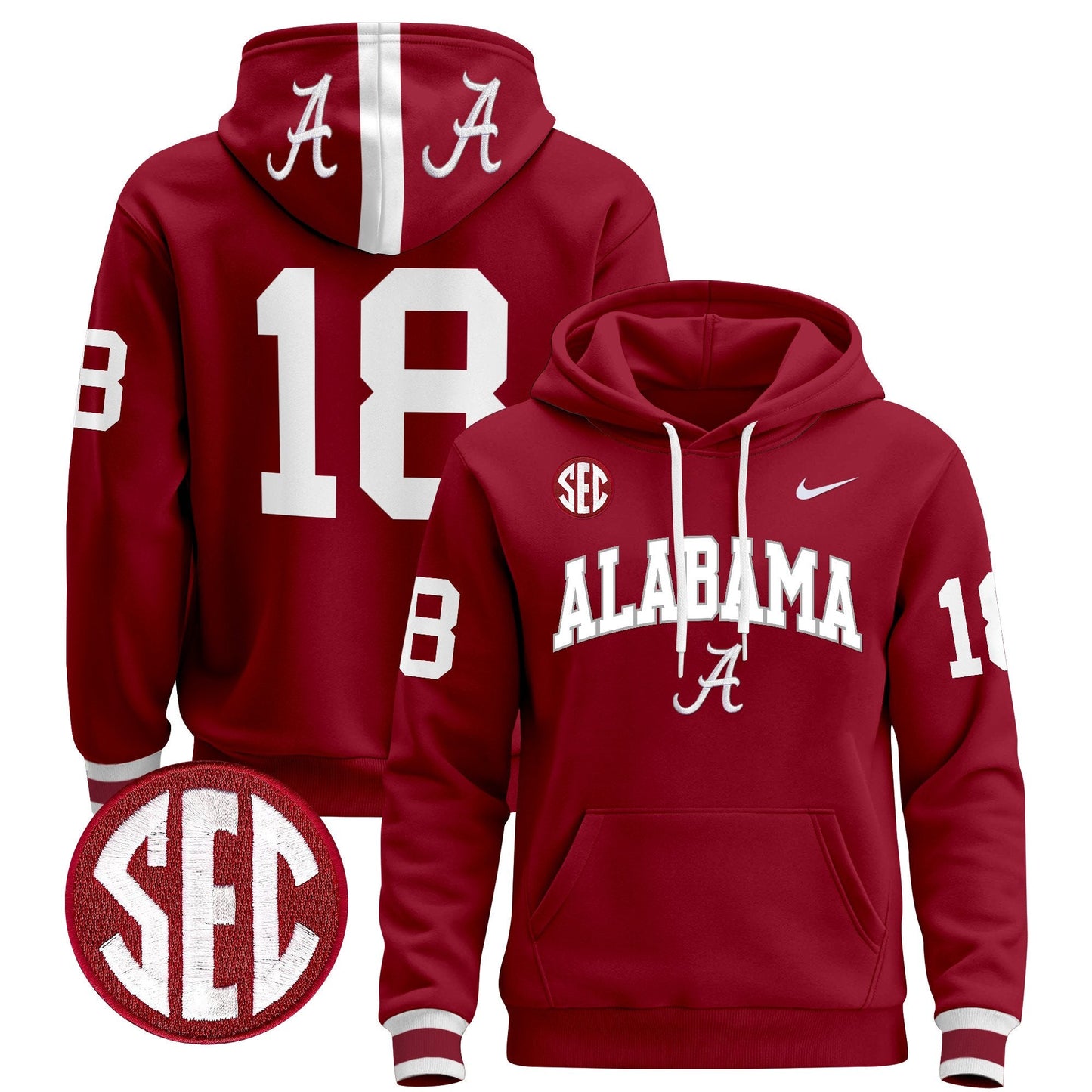 Alabama Crimson Tide 2024 Pullover Hoodie V3