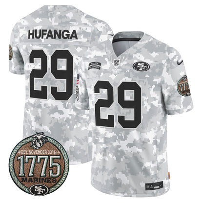 49ers 2024 Salute to Service Establishment Year Patch Vapor Limited Jersey - All Stitched