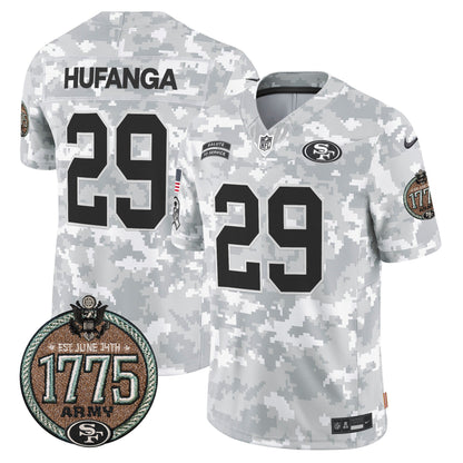 49ers 2024 Salute to Service Establishment Year Patch Vapor Limited Jersey - All Stitched