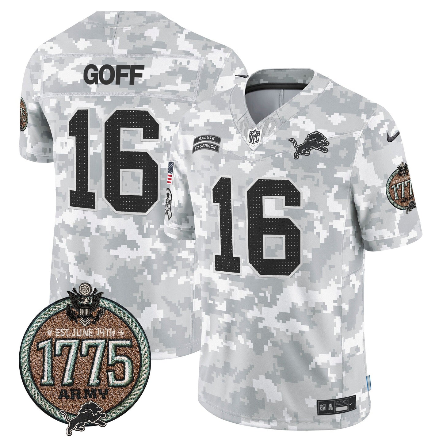 DET 2024 Salute to Service Establishment Year Patch Vapor Limited Jersey - All Stitched