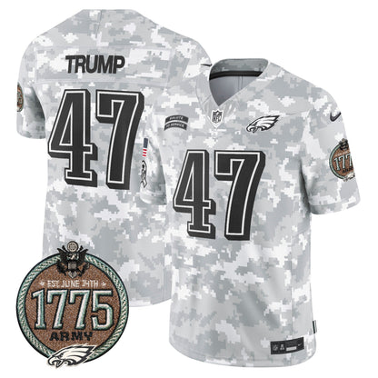 Eagles 2024 Salute to Service Establishment Year Patch Vapor Limited Jersey - All Stitched