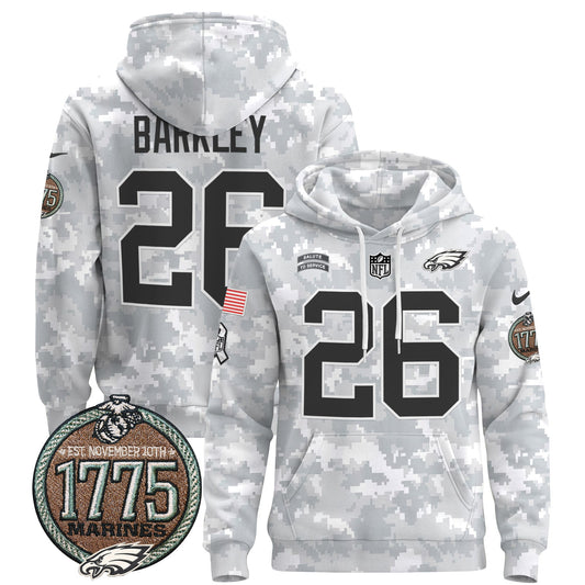 Philadelphia Eagles 2024 Salute to Service Establishment Year Patch Pullover Hoodie