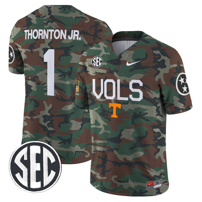 Tennessee Volunteers 2024 Military Vapor Limited Jersey - All Stitched