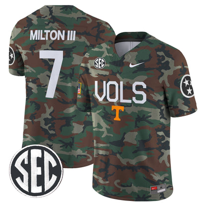 Tennessee Volunteers 2024 Military Vapor Limited Jersey - All Stitched