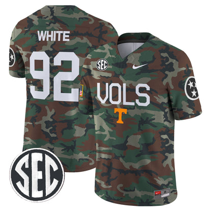 Tennessee Volunteers 2024 Military Vapor Limited Jersey - All Stitched