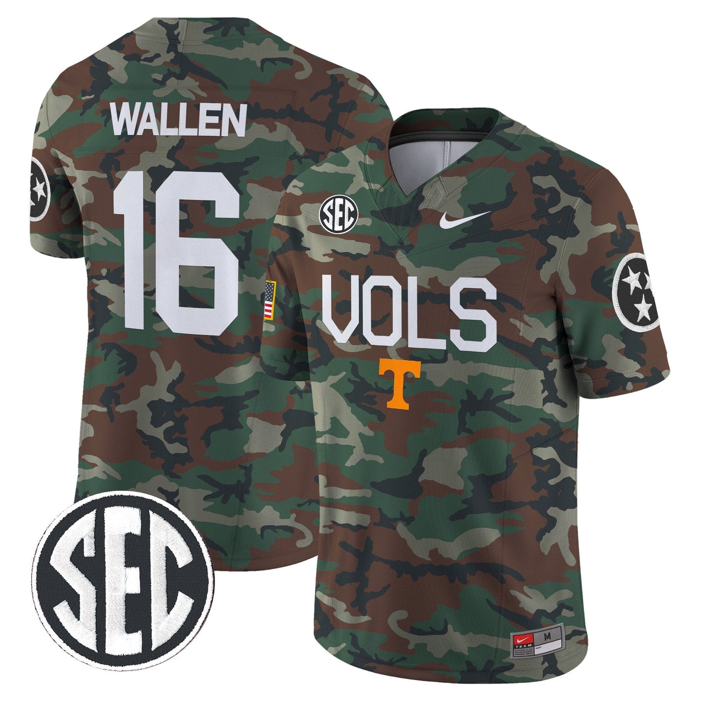 Tennessee Volunteers 2024 Military Vapor Limited Jersey - All Stitched