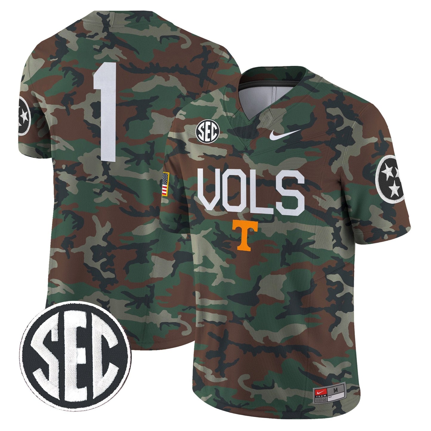Tennessee Volunteers 2024 Military Vapor Limited Jersey - All Stitched