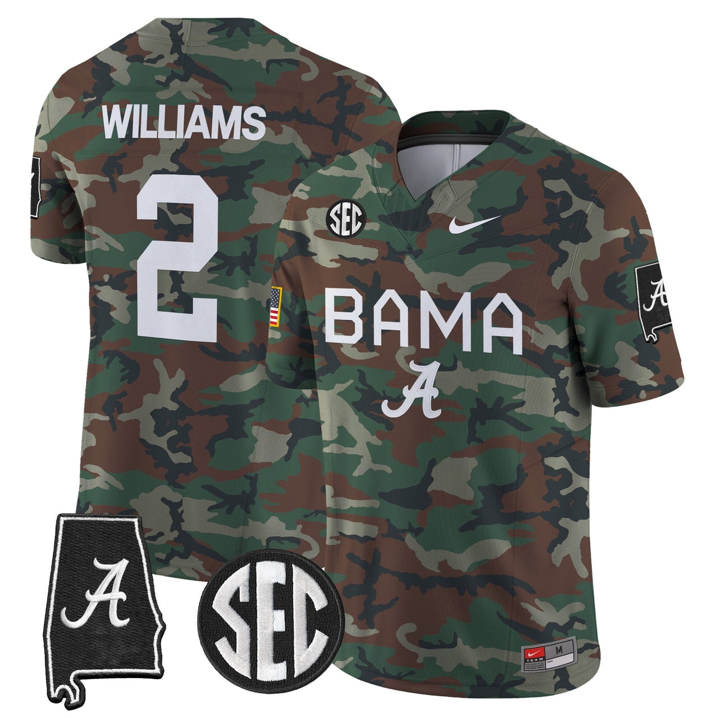 Alabama Crimson Tide 2024 Military Vapor Limited Jersey - All Stitched