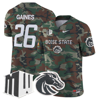 Boise State Broncos 2024 Military Vapor Limited Jersey - All Stitched