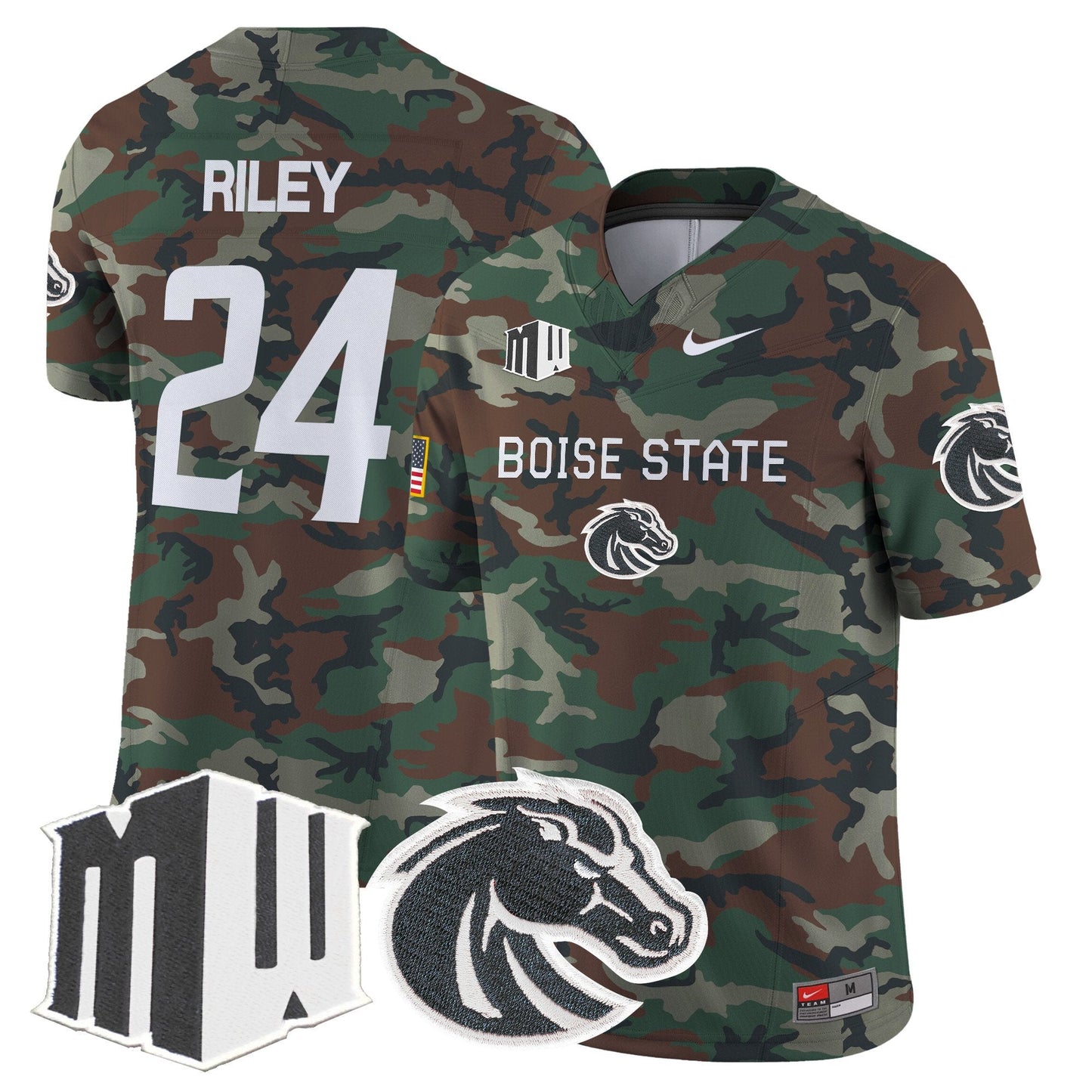 Boise State Broncos 2024 Military Vapor Limited Jersey - All Stitched