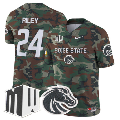 Boise State Broncos 2024 Military Vapor Limited Jersey - All Stitched