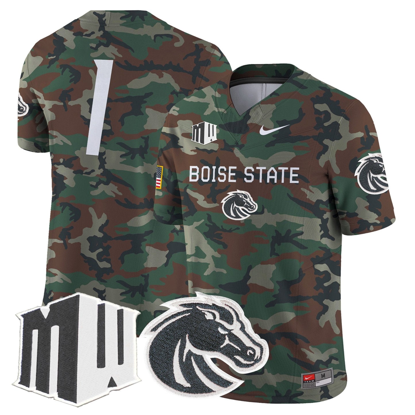 Boise State Broncos 2024 Military Vapor Limited Jersey - All Stitched
