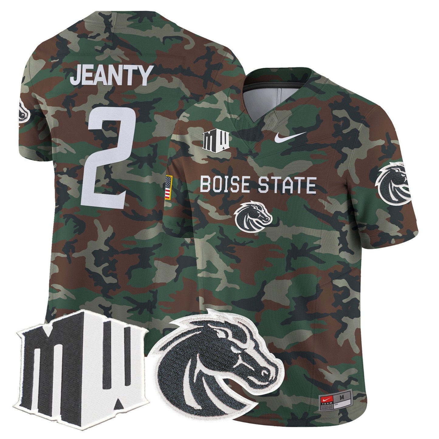 Boise State Broncos 2024 Military Vapor Limited Jersey - All Stitched