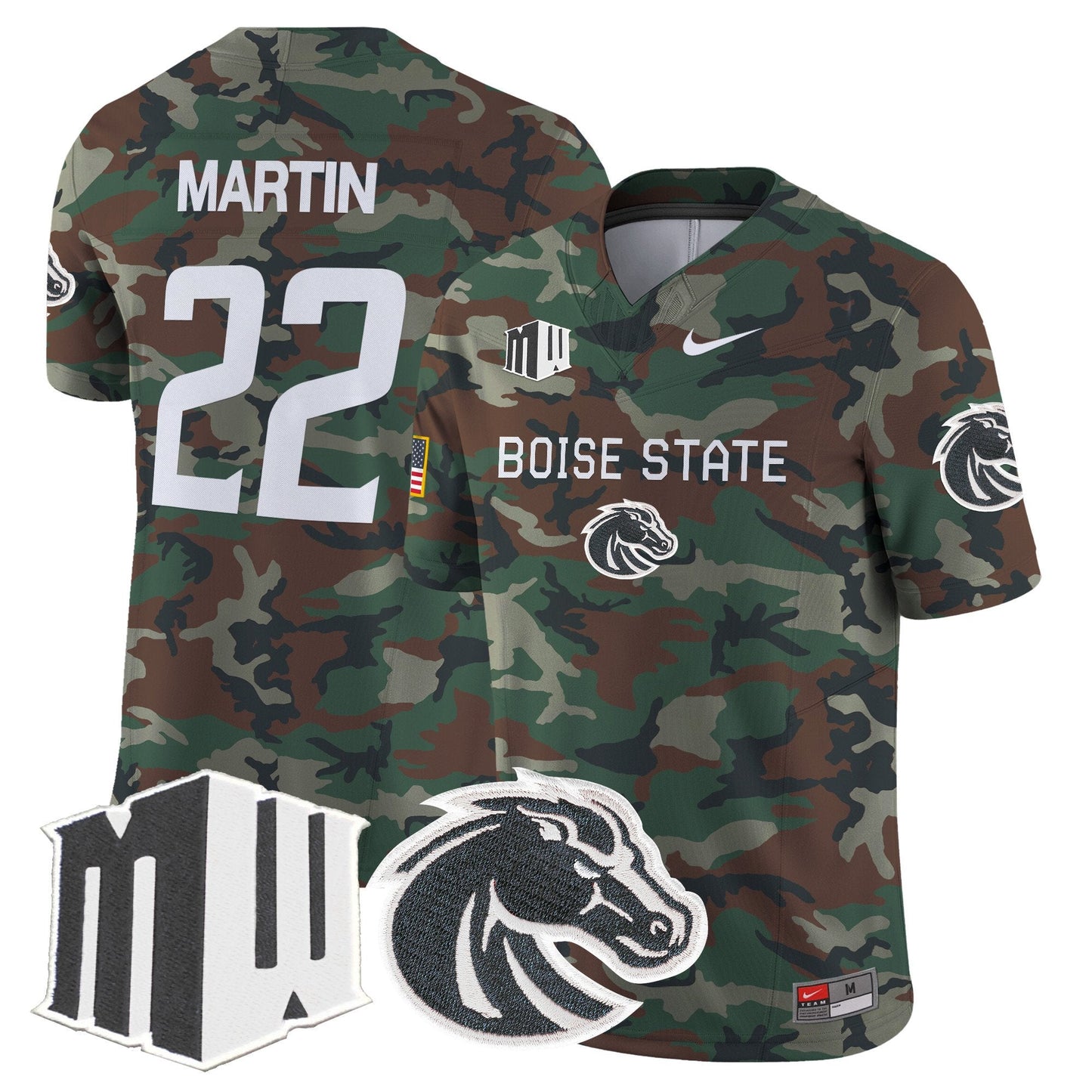Boise State Broncos 2024 Military Vapor Limited Jersey - All Stitched