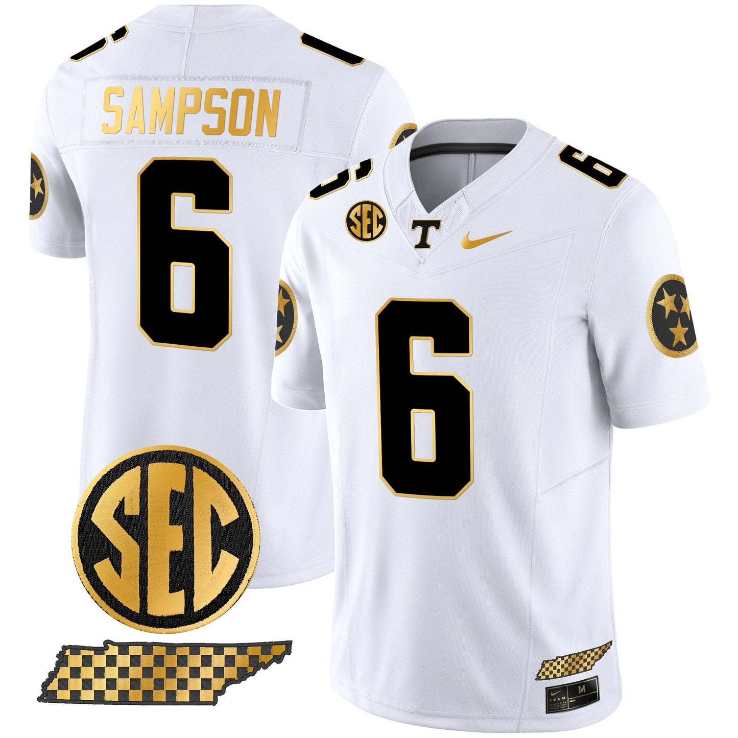 Tennessee Volunteers 2024 Gold Vapor Limited Jersey V2 - All Stitched