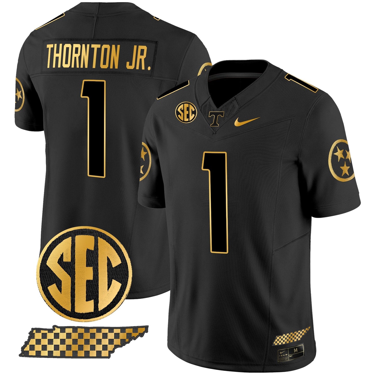 Tennessee Volunteers 2024 Gold Vapor Limited Jersey V2 - All Stitched