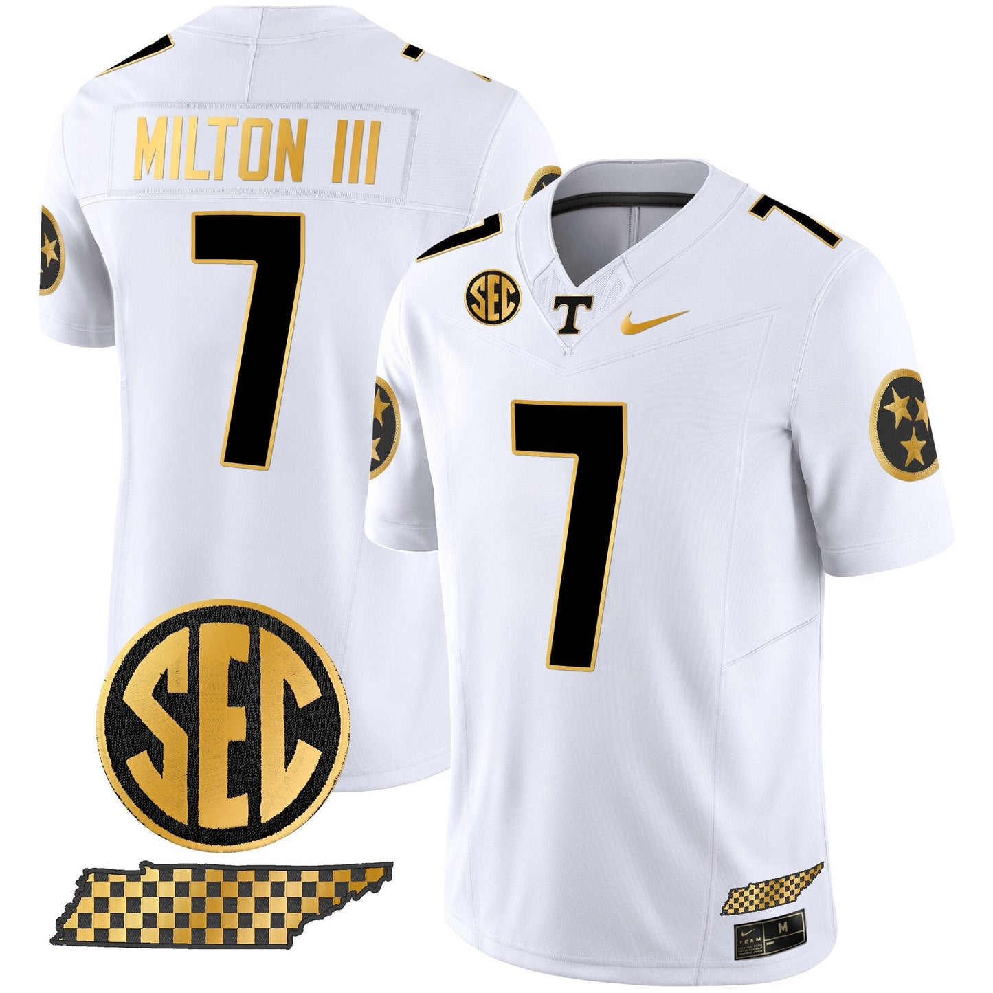 Tennessee Volunteers 2024 Gold Vapor Limited Jersey V2 - All Stitched