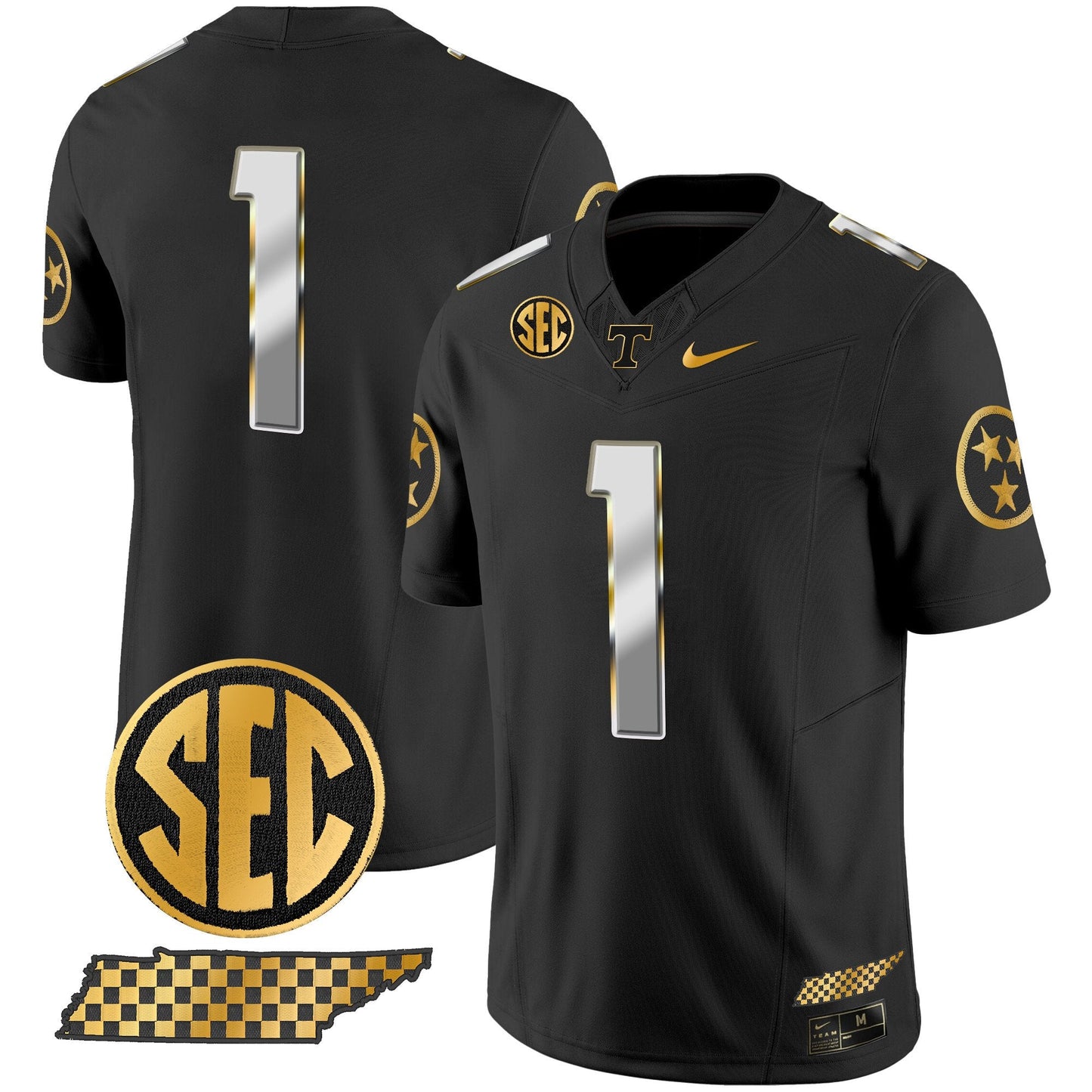 Tennessee Volunteers 2024 Gold Vapor Limited Jersey V2 - All Stitched