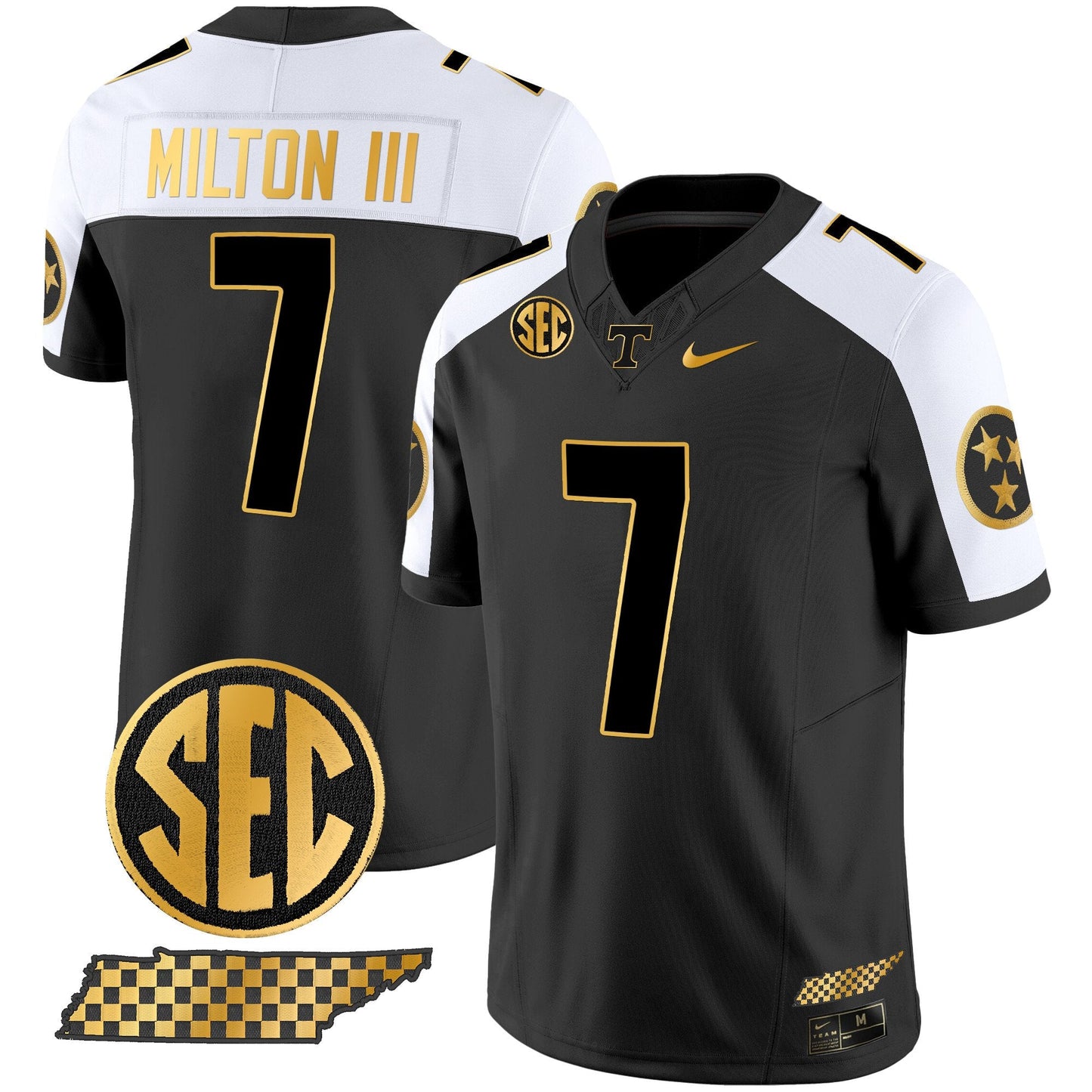 Tennessee Volunteers 2024 Gold Vapor Limited Jersey V2 - All Stitched