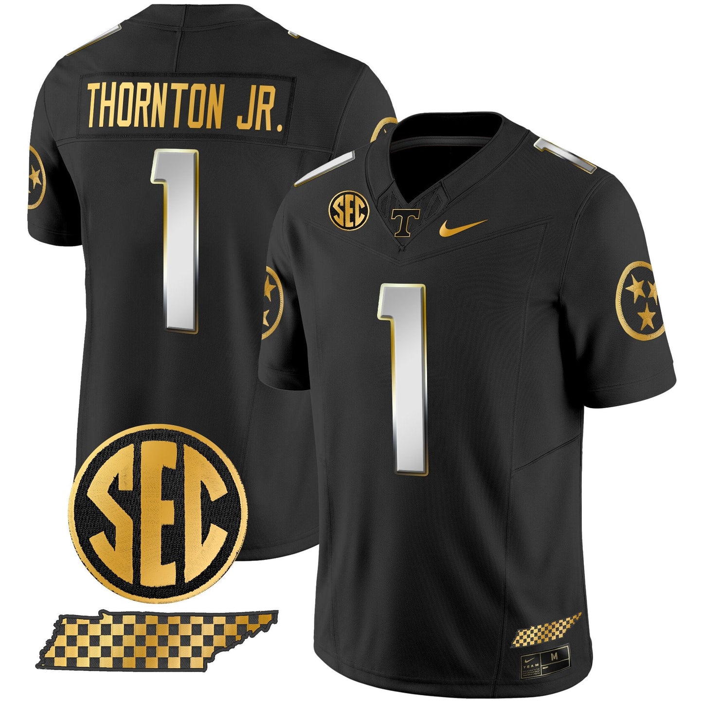 Tennessee Volunteers 2024 Gold Vapor Limited Jersey V2 - All Stitched