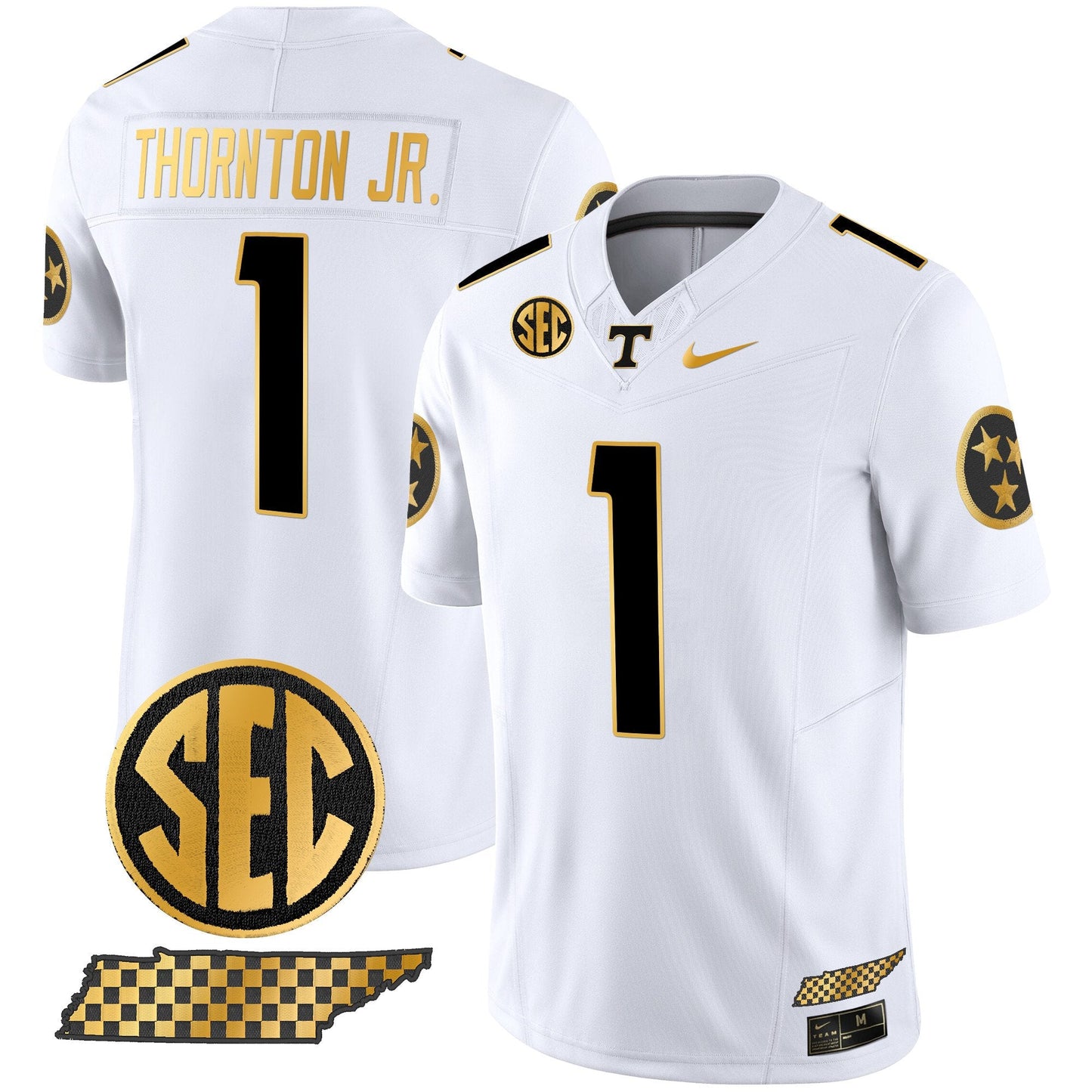 Tennessee Volunteers 2024 Gold Vapor Limited Jersey V2 - All Stitched