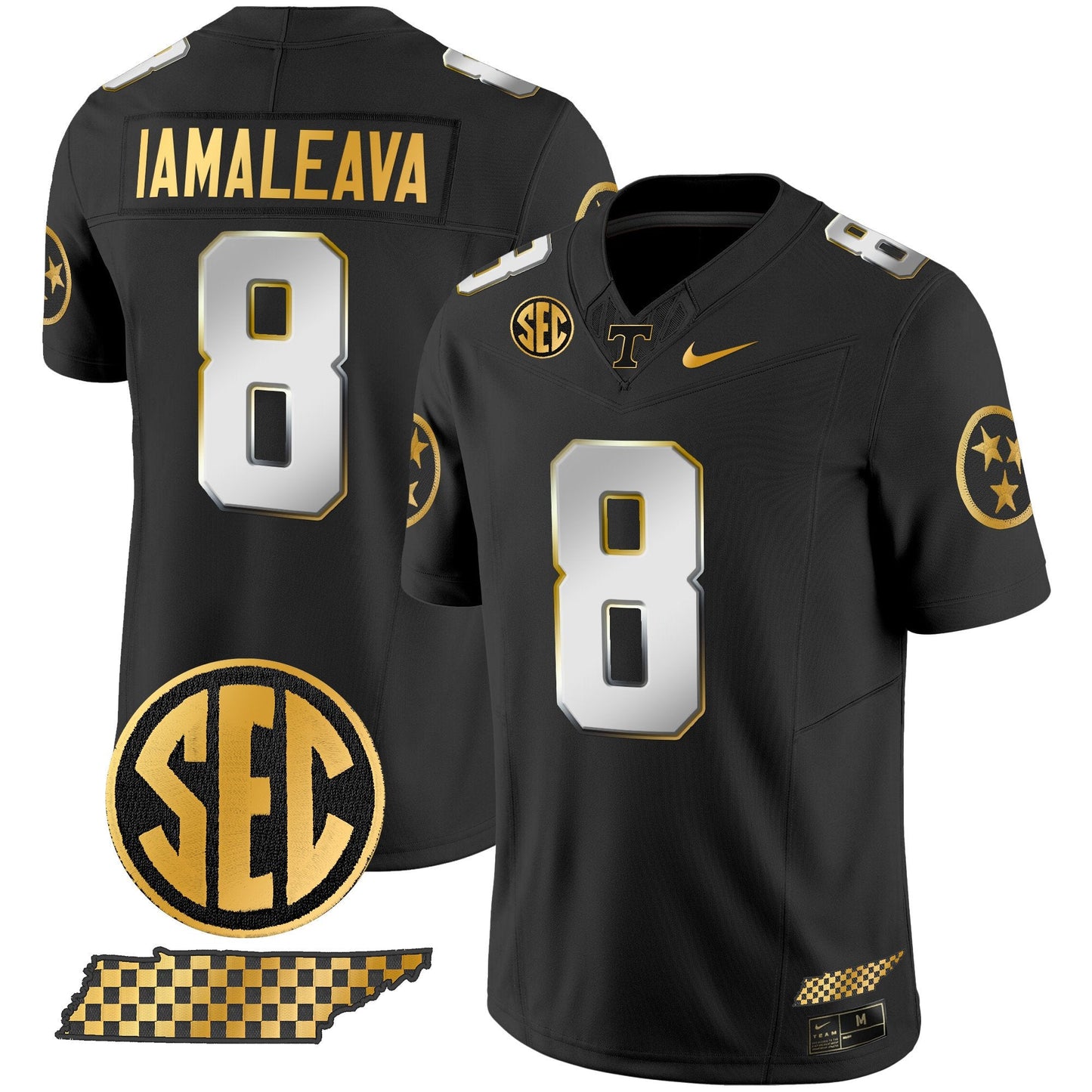 Tennessee Volunteers 2024 Gold Vapor Limited Jersey V2 - All Stitched