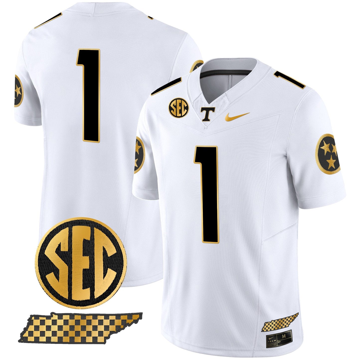 Tennessee Volunteers 2024 Gold Vapor Limited Jersey V2 - All Stitched