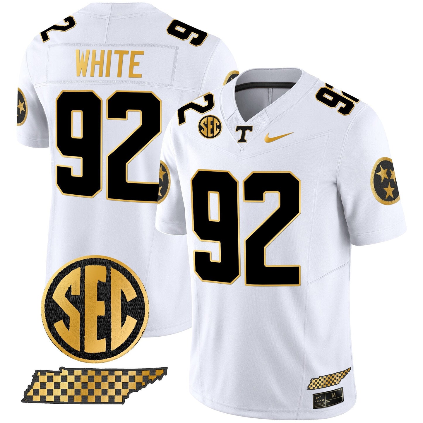 Tennessee Volunteers 2024 Gold Vapor Limited Jersey V2 - All Stitched