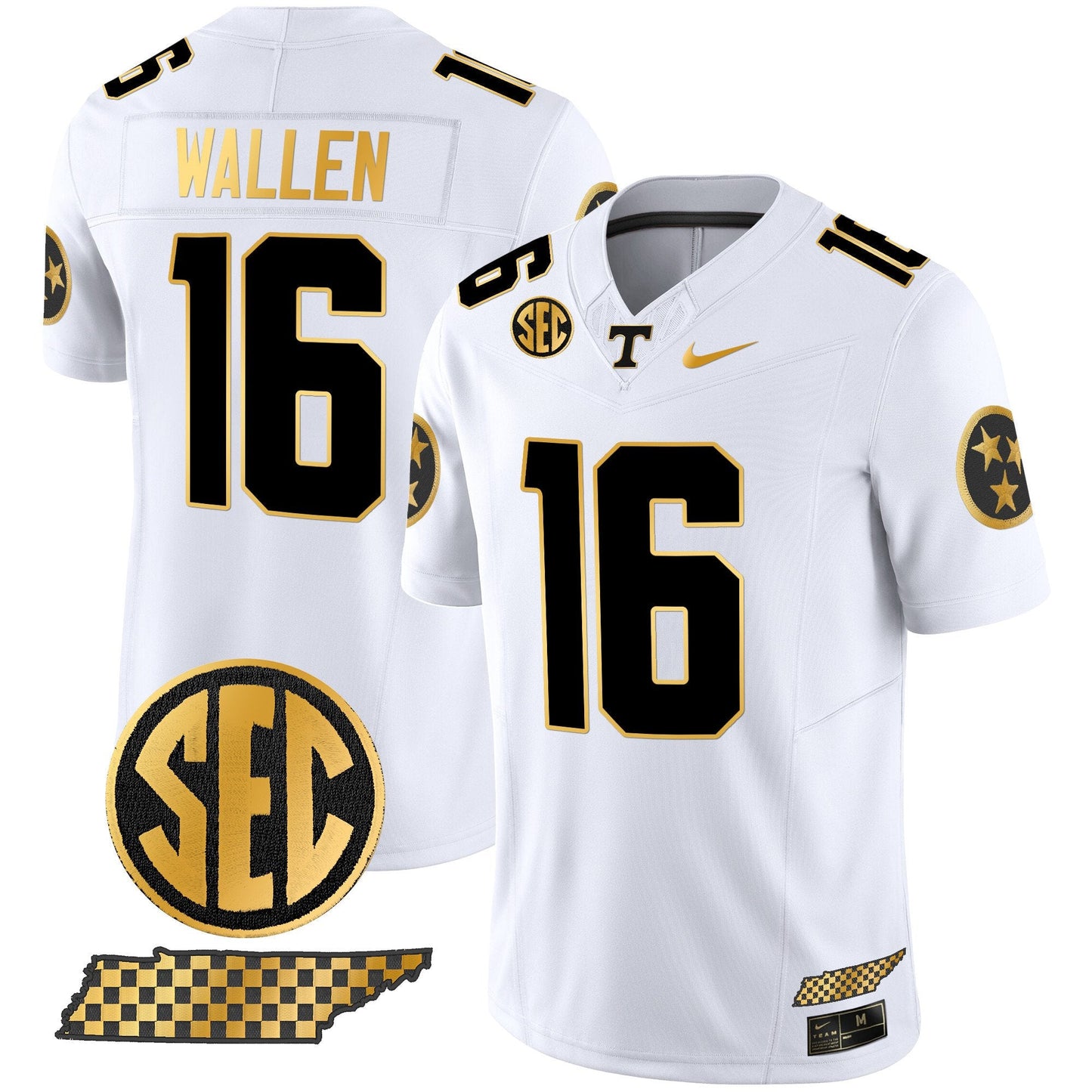 Tennessee Volunteers 2024 Gold Vapor Limited Jersey V2 - All Stitched