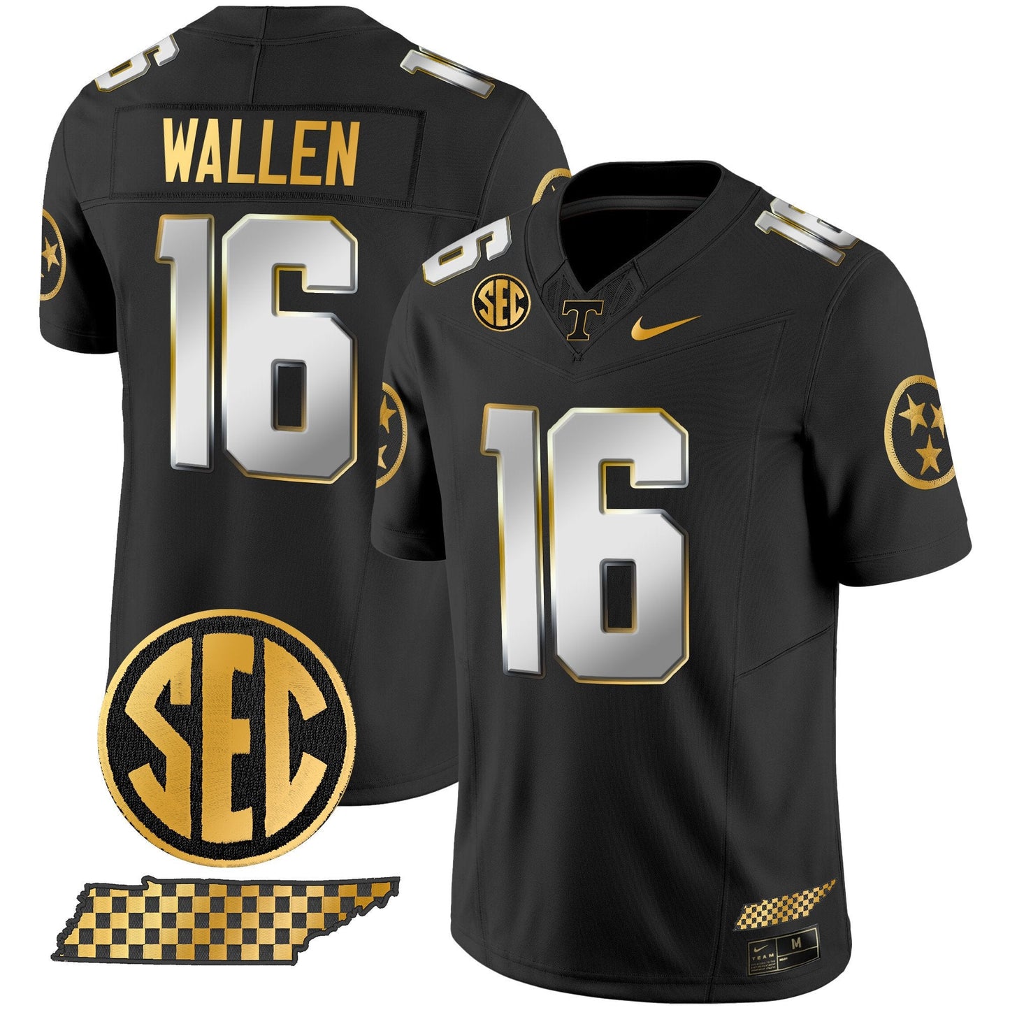 Tennessee Volunteers 2024 Gold Vapor Limited Jersey V2 - All Stitched