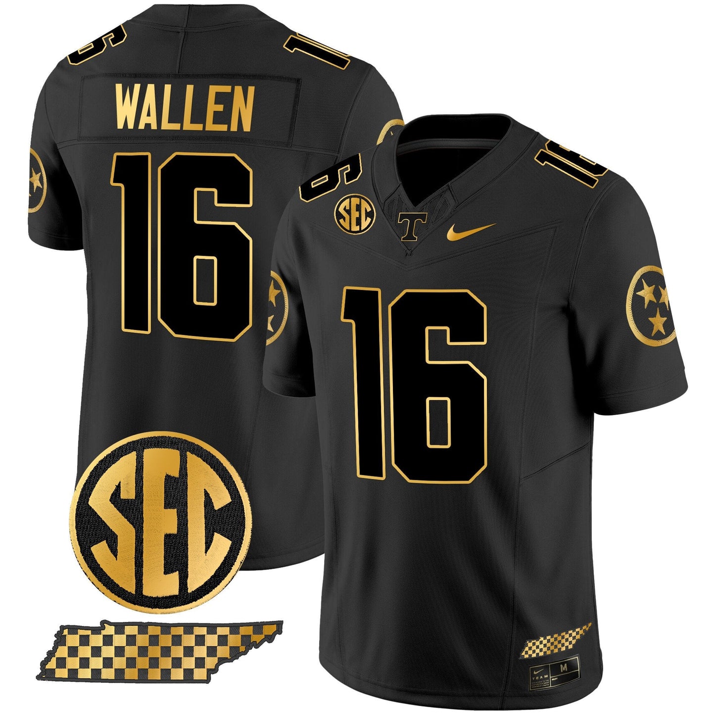 Tennessee Volunteers 2024 Gold Vapor Limited Jersey V2 - All Stitched
