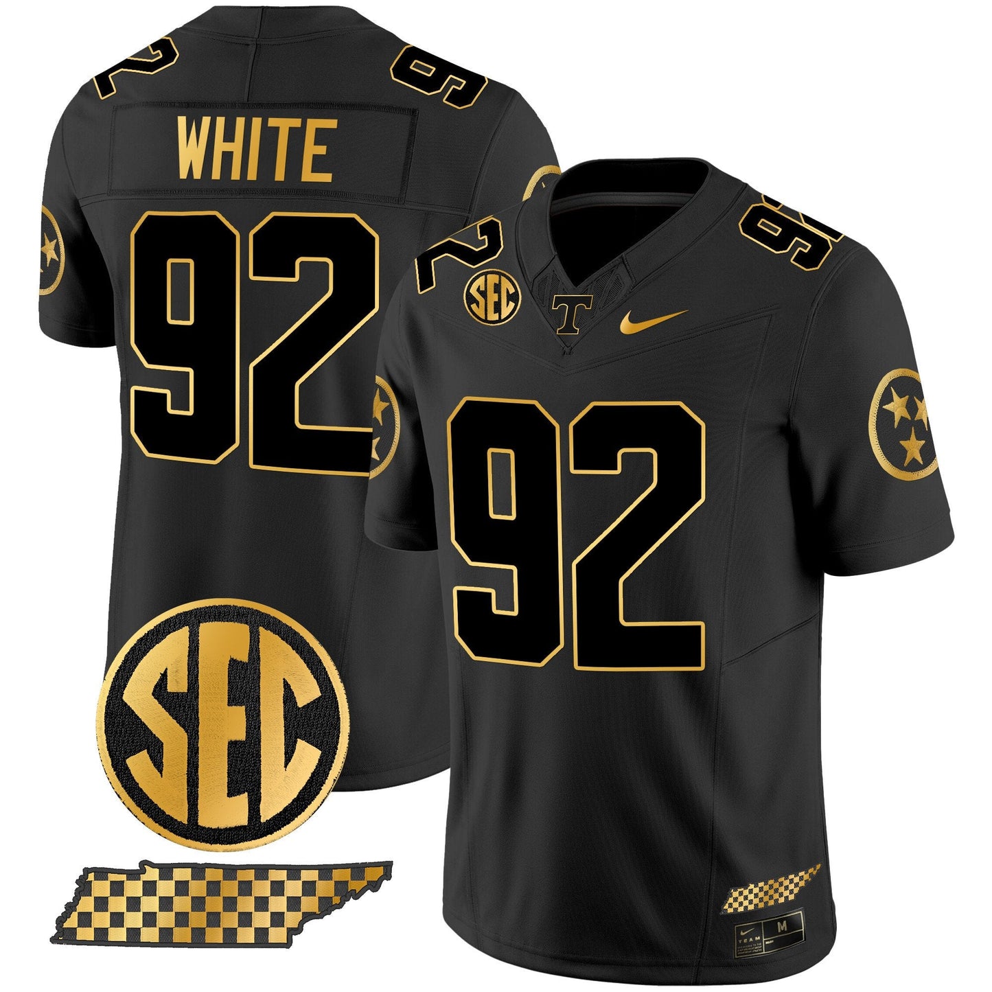 Tennessee Volunteers 2024 Gold Vapor Limited Jersey V2 - All Stitched