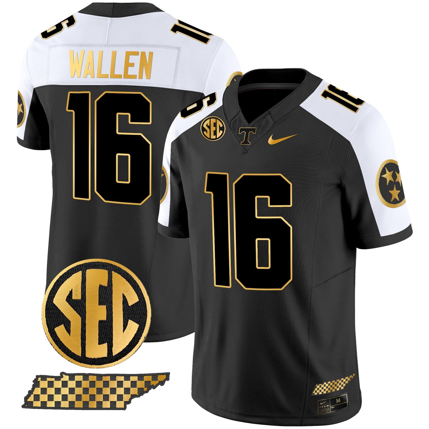Tennessee Volunteers 2024 Gold Vapor Limited Jersey V2 - All Stitched