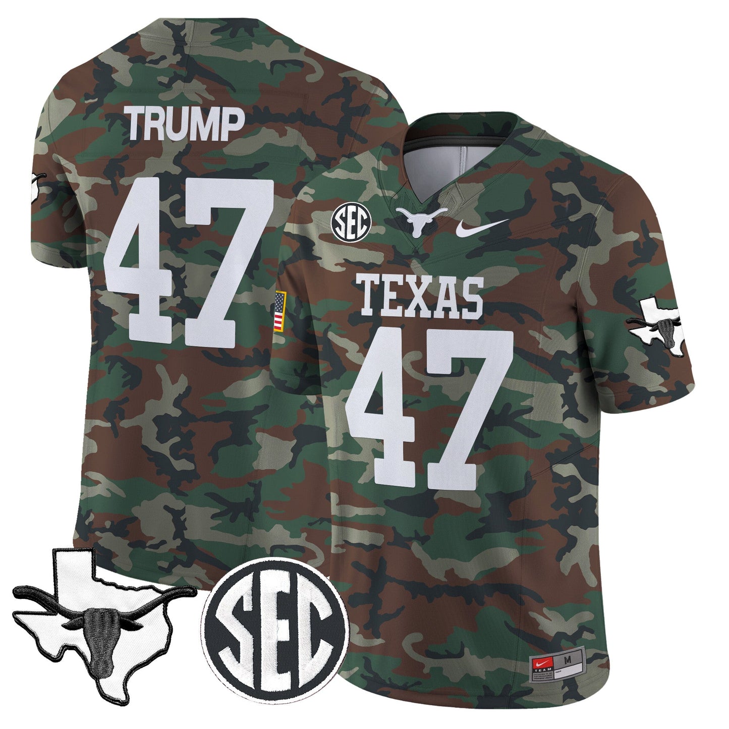 Texas Longhorns 2024 Military Vapor Limited Jersey V2 - All Stitched