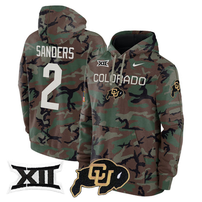 Colorado Buffaloes 2024 Military Fleece Pullover Hoodie