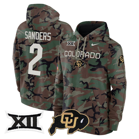 Colorado Buffaloes 2024 Military Fleece Pullover Hoodie