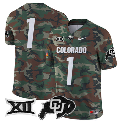 Colorado Buffaloes 2024 Military Vapor Limited Jersey - All Stitched