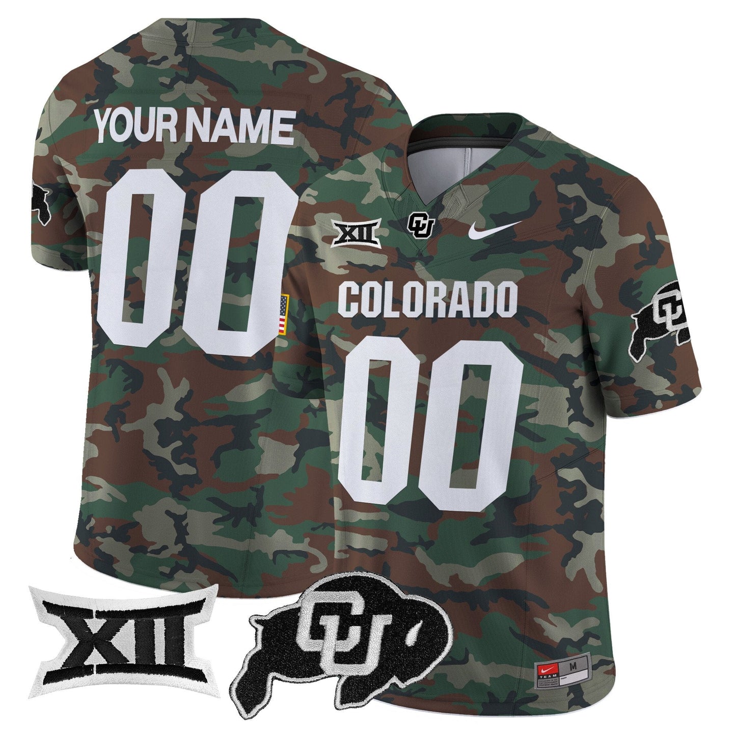 Colorado Buffaloes 2024 Military Vapor Limited Custom Jersey - All Stitched