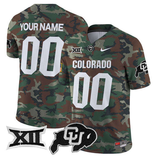 Colorado Buffaloes 2024 Military Vapor Limited Custom Jersey - All Stitched