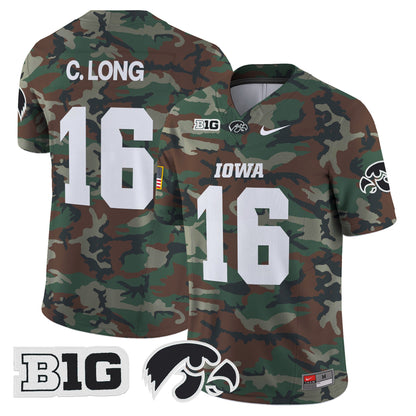 Iowa Hawkeyes 2024 Military Vapor Limited Jersey - All Stitched