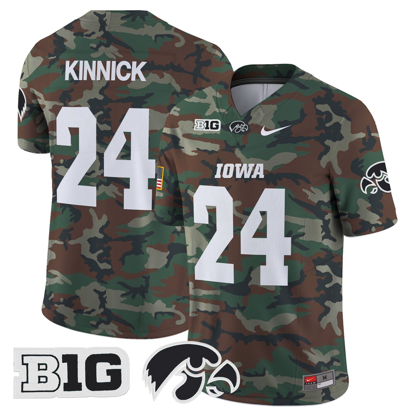 Iowa Hawkeyes 2024 Military Vapor Limited Jersey - All Stitched