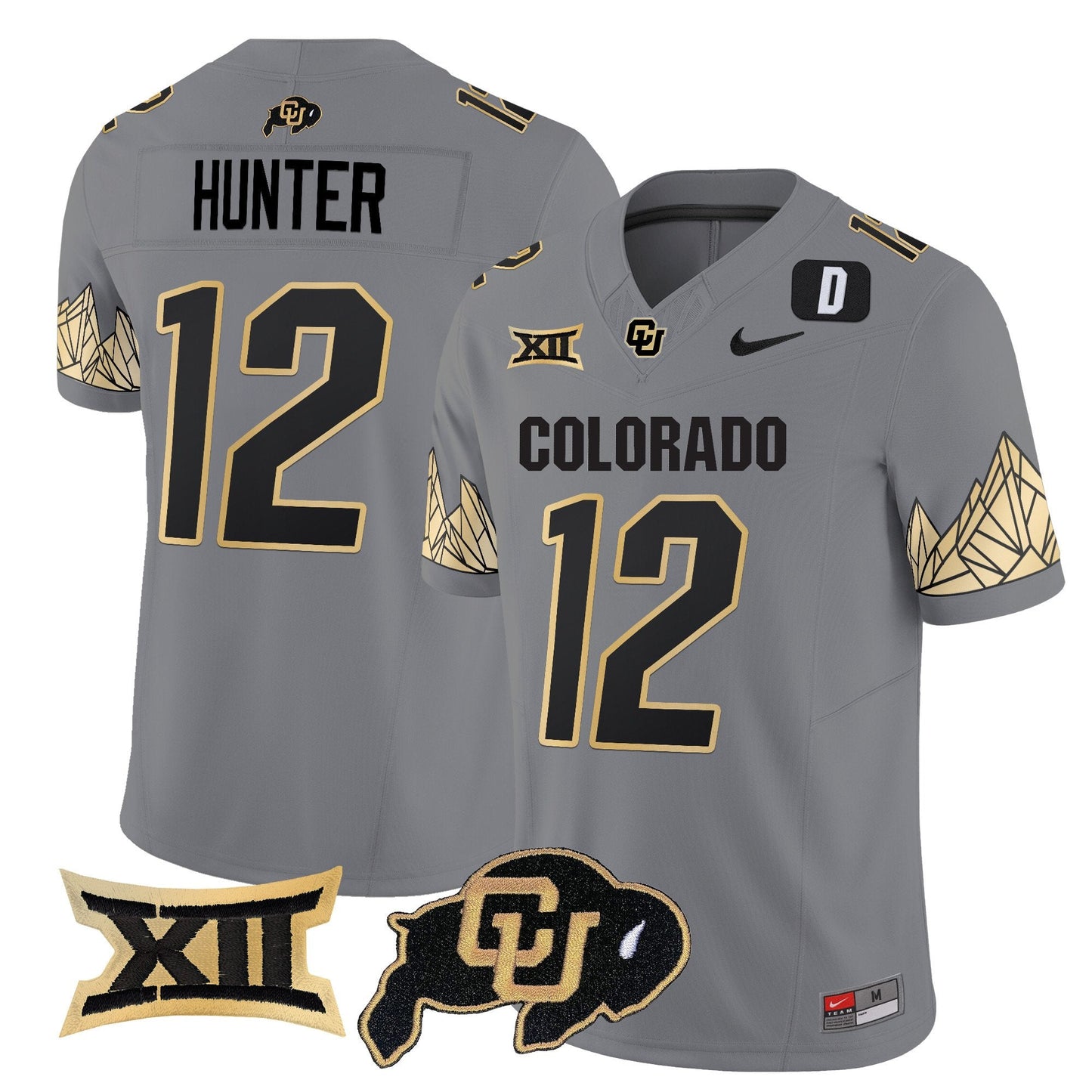 Colorado Buffaloes Vapor Limited Jersey V4 - Big 12 XII Patch - All Stitched