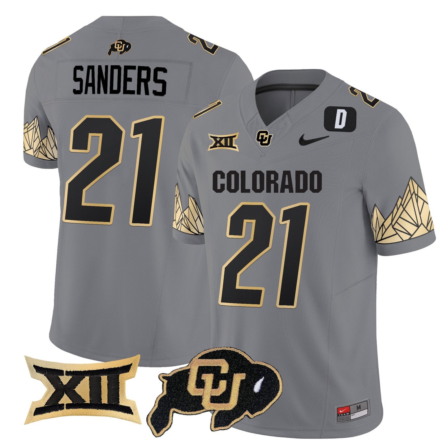 Colorado Buffaloes Vapor Limited Jersey V4 - Big 12 XII Patch - All Stitched