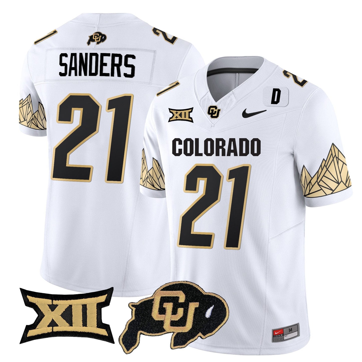Colorado Buffaloes Vapor Limited Jersey V4 - Big 12 XII Patch - All Stitched