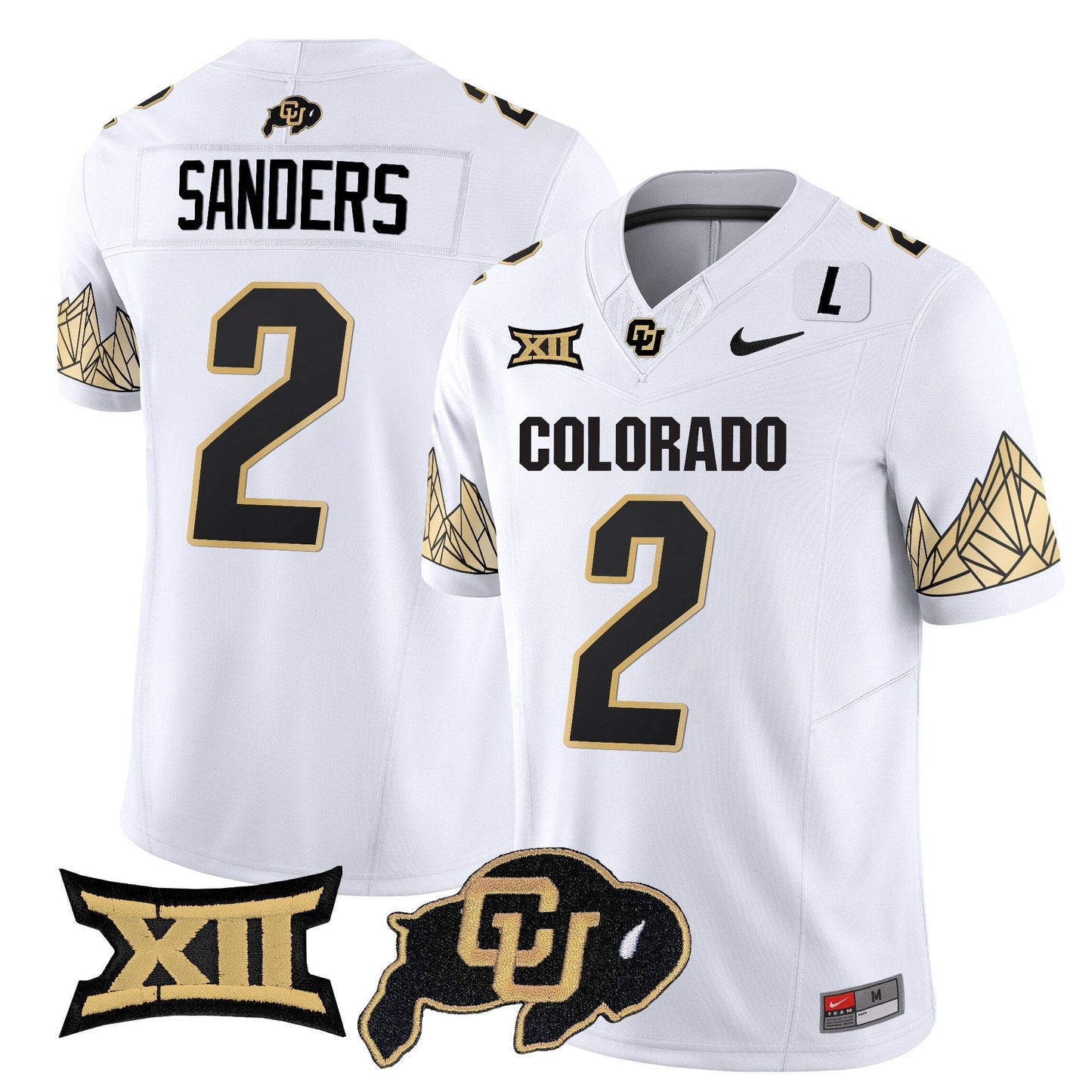 Colorado Buffaloes Vapor Limited Jersey V4 - Big 12 XII Patch - All Stitched