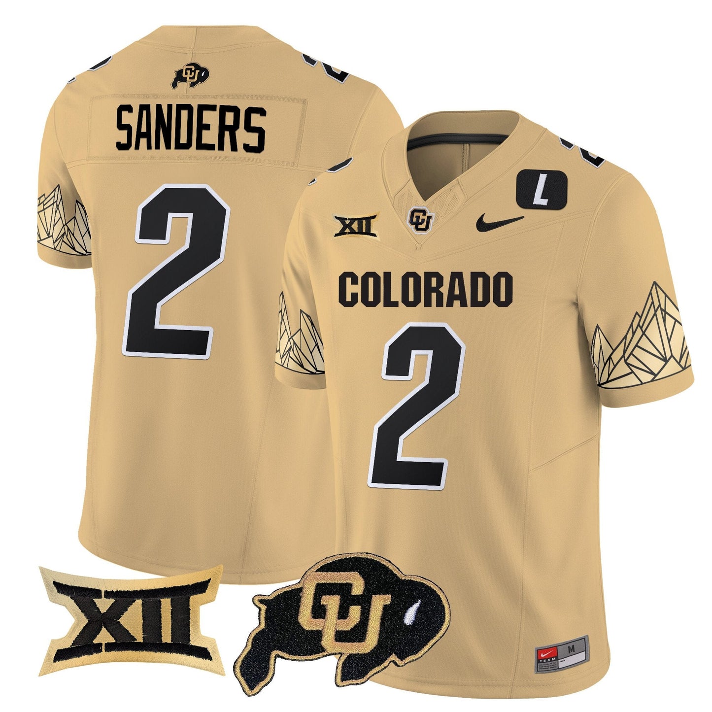 Colorado Buffaloes Vapor Limited Jersey V4 - Big 12 XII Patch - All Stitched