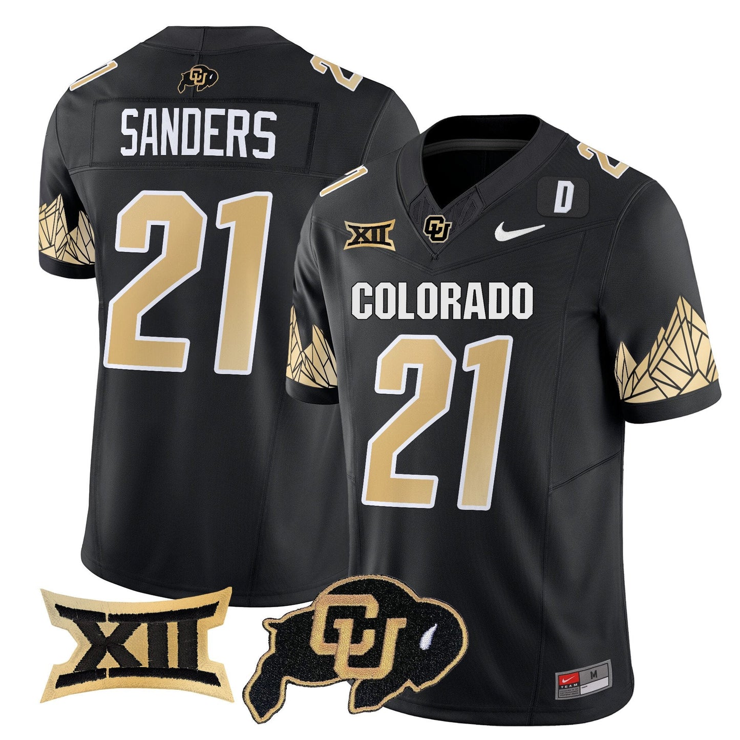 Colorado Buffaloes Vapor Limited Jersey V4 - Big 12 XII Patch - All Stitched