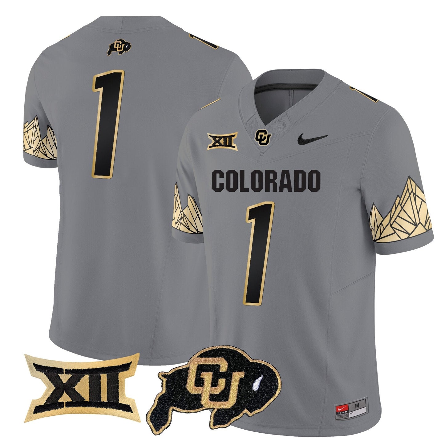 Colorado Buffaloes Vapor Limited Jersey V4 - Big 12 XII Patch - All Stitched
