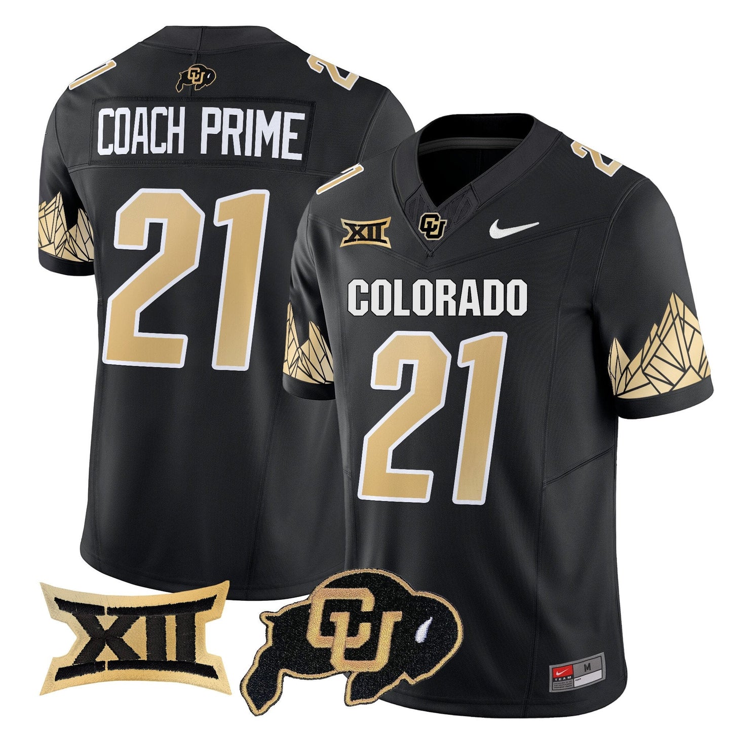 Colorado Buffaloes Vapor Limited Jersey V4 - Big 12 XII Patch - All Stitched